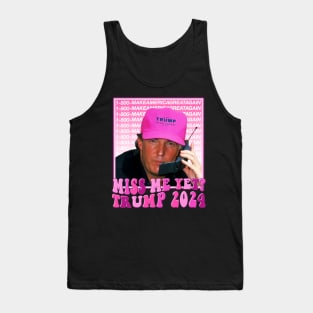 Funny Trump Pink Miss Me Yet, Trump 2024 Tank Top